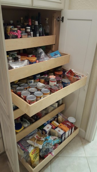 How To Install Roll Out Drawers In A Pantry Cabinet