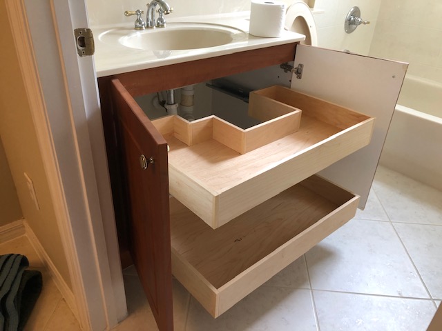 Bathroom Cabinet Drawer Installation, Pull Out Drawers For Bathroom Vanity