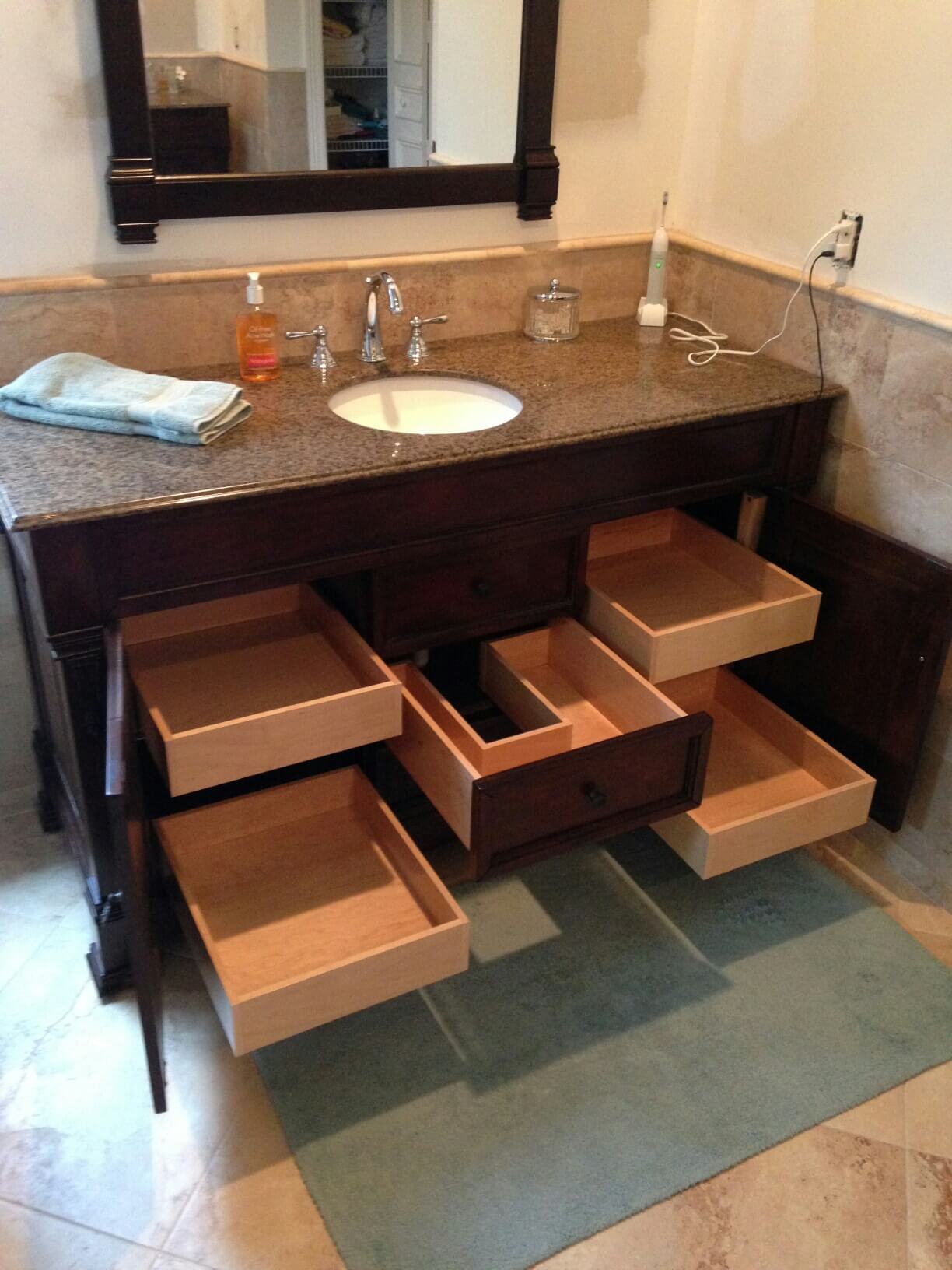 Get Bathroom Cabinet Drawer Installation By The Drawer Dude