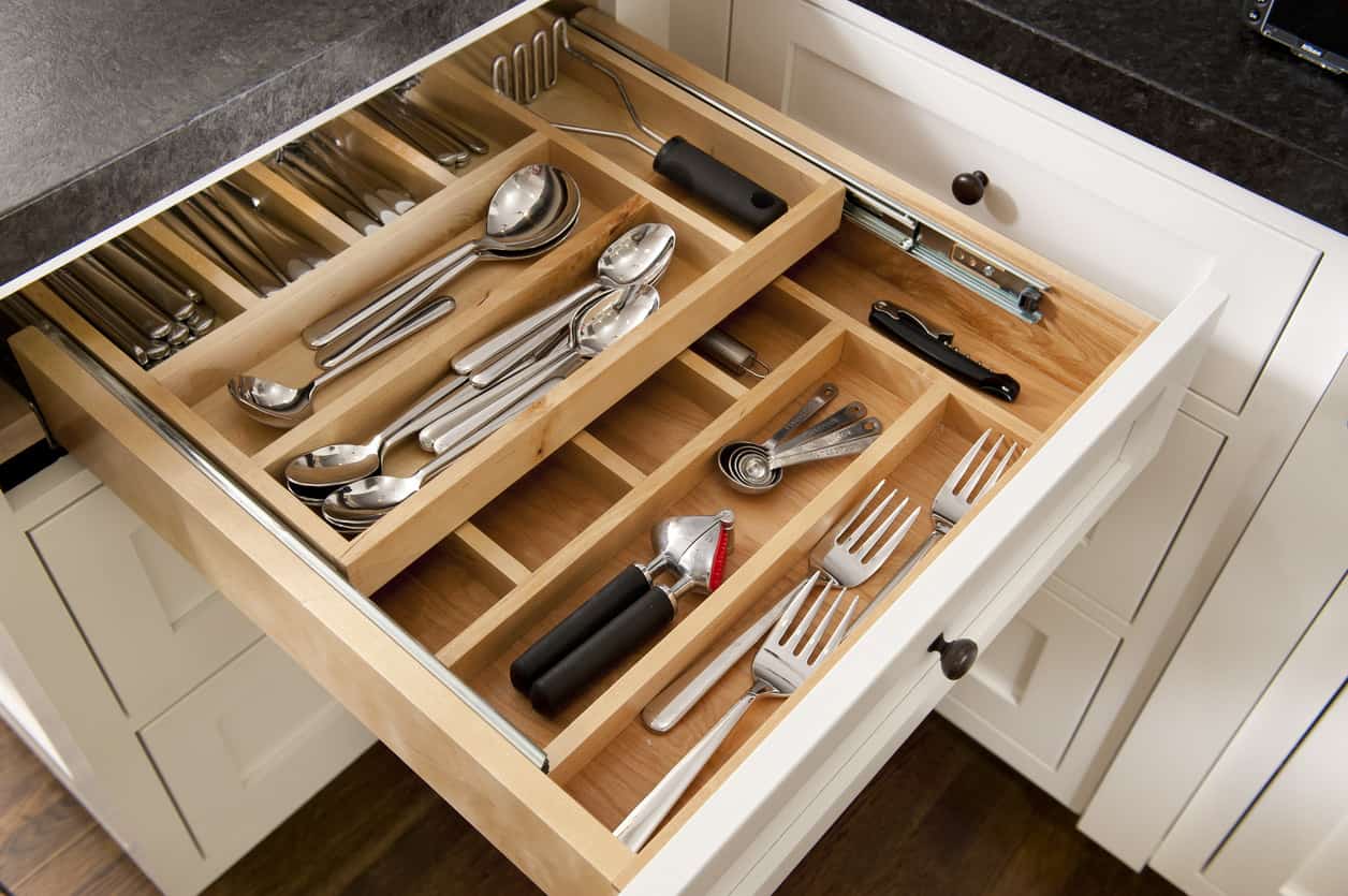 DIY Utensil Pull Out Kitchen Organizer